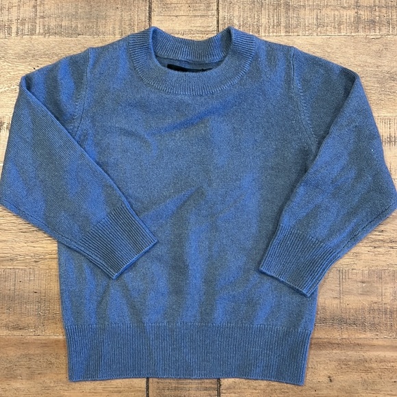 NAADAM Kid's Cashmere Crewneck Jogger Set - Slate Blue - Picture 2 of 8